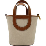 エルメス HERMES インザループ18 W刻 エクリュ/ゴールド ゴールド金具 トワル スイフト レディース ハンドバッグ