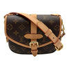 ルイ・ヴィトン LOUIS VUITTON ソミュールBB M46740 ブラウン モノグラム・レザー レディース ショルダーバッグ