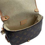 ルイ・ヴィトン LOUIS VUITTON ソミュールBB M46740 ブラウン モノグラム・レザー レディース ショルダーバッグ