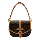ルイ・ヴィトン LOUIS VUITTON ソミュールBB M46740 ブラウン モノグラム・レザー レディース ショルダーバッグ