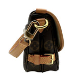 ルイ・ヴィトン LOUIS VUITTON ソミュールBB M46740 ブラウン モノグラム・レザー レディース ショルダーバッグ