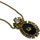クリスチャン・ディオール Christian Dior ロゴネックレス ゴールド メタル/ラインストーン アクセサリー