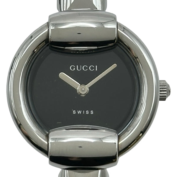 GUCCI 1400L バングルウォッチ レディース 腕時計 シルバー ブラック グッチ GUCCI バングルウォッチ 1400L ブラック ステンレススチール