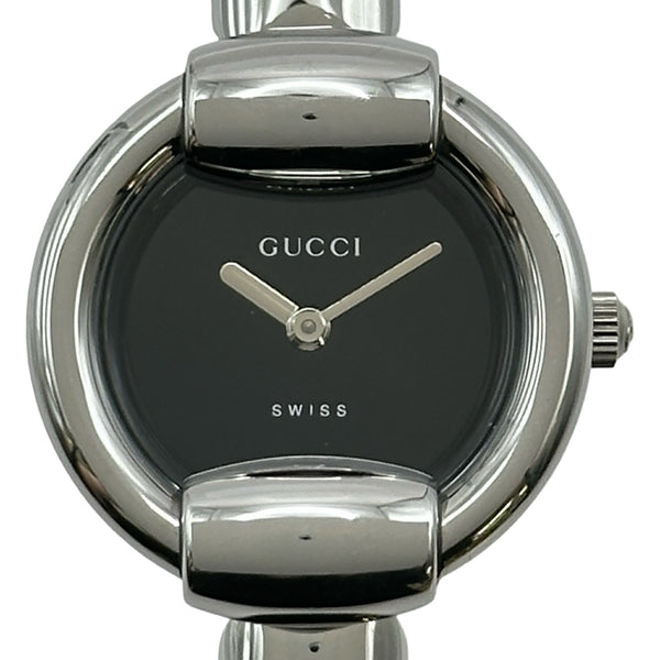 グッチ GUCCI バングルウォッチ 1400L ブラック ステンレススチール