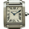 カルティエ Cartier タンクフランセーズ SM W51008Q3 ホワイト ステンレススチール クオーツ レディース 腕時計