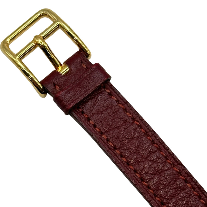 エルメス HERMES ケリーウォッチ KE1.201 レッド ゴールドメッキ