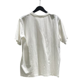 モンクレール MONCLER プロントロゴ刺繍半袖Tシャツ Sサイズ ホワイト コトン メンズ 半袖Ｔシャツ