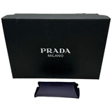 プラダ PRADA トライアングルロゴローカットスニーカー 1E792M ホワイト レザー レディース スニーカー