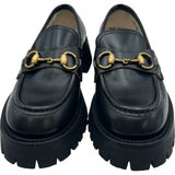 グッチ GUCCI ホースビットプラットフォームローファー レザー レディース ローファー