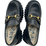 グッチ GUCCI ホースビットプラットフォームローファー レザー レディース ローファー