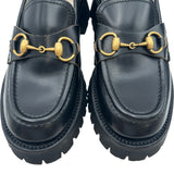 グッチ GUCCI ホースビットプラットフォームローファー レザー レディース ローファー
