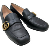 グッチ GUCCI GGバックルコインローファー 602496 ブラック レザー レディース ローファー