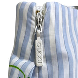 グッチ GUCCI プリーツボタニカル柄ロングスカート 788867 ブルー コットン レディース スカート