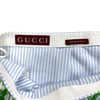 グッチ GUCCI プリーツボタニカル柄ロングスカート 788867 ブルー コットン レディース スカート