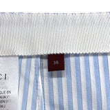グッチ GUCCI プリーツボタニカル柄ロングスカート 788867 ブルー コットン レディース スカート
