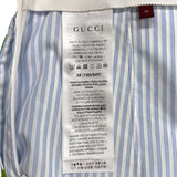 グッチ GUCCI プリーツボタニカル柄ロングスカート 788867 ブルー コットン レディース スカート
