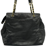 シャネル CHANEL ココマークチェーントートバッグ 3番台 ブラック/ゴールド金具 ラムスキン レディース トートバッグ
