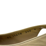 サルヴァトーレ・フェラガモ Salvatore Ferragamo バイカラースリングバックパンプス ベージュ レザー レディース パンプス