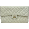 シャネル CHANEL マトラッセクラッチバッグ 27番台 ホワイト/ゴールド金具 キャビアスキン レディース クラッチバッグ