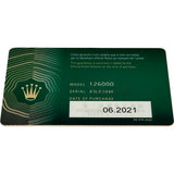 ロレックス ROLEX オイスターパーペチュアル36 126000 グリーン ステンレススチール メンズ 腕時計