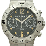 ブルガリ BVLGARI ディアゴノ スクーバ クロノグラフ SCB38S ブラック ステンレススチール 自動巻き メンズ 腕時計