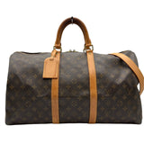 ルイ・ヴィトン LOUIS VUITTON キーポル・バンドリエール50 M41416 ブラウン モノグラム/レザー レディース ボストンバッグ