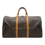 ルイ・ヴィトン LOUIS VUITTON キーポル・バンドリエール50 M41416 ブラウン モノグラム/レザー レディース ボストンバッグ