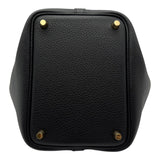 エルメス HERMES ピコタンロックPM U刻 ブラック ゴールド金具 トリヨン レディース ハンドバッグ