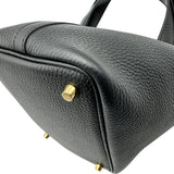 エルメス HERMES ピコタンロックPM U刻 ブラック ゴールド金具 トリヨン レディース ハンドバッグ