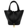エルメス HERMES ピコタンロックPM U刻 ブラック ゴールド金具 トリヨン レディース ハンドバッグ