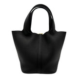 エルメス HERMES ピコタンロックPM U刻 ブラック ゴールド金具 トリヨン レディース ハンドバッグ