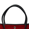 エルメス HERMES ガーデンパーティPM □J刻 レッド/ブラック シルバー金具 プリーツフェルト/ブッフル レディース トートバッグ