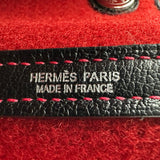 エルメス HERMES ガーデンパーティPM □J刻 レッド/ブラック シルバー金具 プリーツフェルト/ブッフル レディース トートバッグ