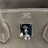 エルメス HERMES バーキン35 □O刻 エトゥープ シルバー金具 トゴ レディース ハンドバッグ