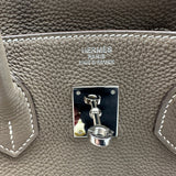 エルメス HERMES バーキン35 □O刻 エトゥープ シルバー金具 トゴ レディース ハンドバッグ