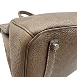 エルメス HERMES バーキン35 □O刻 エトゥープ シルバー金具 トゴ レディース ハンドバッグ