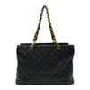 シャネル CHANEL GTTチェーントートバッグ A18005 7番台 ブラック ゴールド金具 キャビアスキン レディース トートバッグ