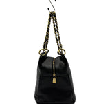 シャネル CHANEL GTTチェーントートバッグ A18005 7番台 ブラック ゴールド金具 キャビアスキン レディース トートバッグ