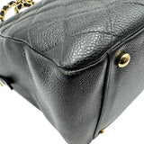 シャネル CHANEL GTTチェーントートバッグ A18005 7番台 ブラック ゴールド金具 キャビアスキン レディース トートバッグ