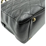 シャネル CHANEL GTTチェーントートバッグ A18005 7番台 ブラック ゴールド金具 キャビアスキン レディース トートバッグ