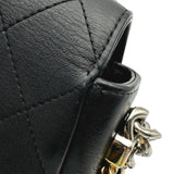 シャネル CHANEL スモールフラップバッグ AS0412 27番台 ブラック ゴールド/シルバー金具 カーフ レディース ショルダーバッグ