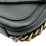 シャネル CHANEL スモールフラップバッグ AS0412 27番台 ブラック ゴールド/シルバー金具 カーフ レディース ショルダーバッグ