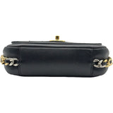 シャネル CHANEL スモールフラップバッグ AS0412 27番台 ブラック ゴールド/シルバー金具 カーフ レディース ショルダーバッグ