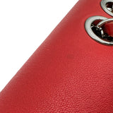 シャネル CHANEL ハーフココ スモールフラップバッグ A98666 25番台 レッド シルバー金具 ラムスキン レディース ショルダーバッグ