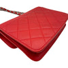 シャネル CHANEL ハーフココ スモールフラップバッグ A98666 25番台 レッド シルバー金具 ラムスキン レディース ショルダーバッグ