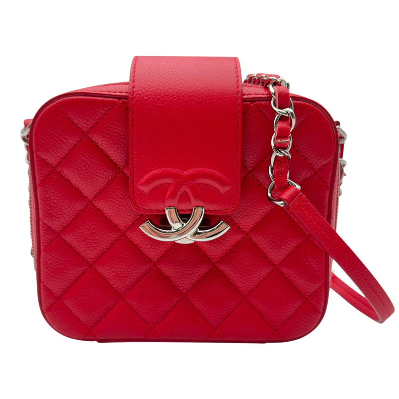 シャネル CHANEL ハーフココ カメラバッグ A98644 24番台 レッド