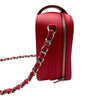 シャネル CHANEL ハーフココ カメラバッグ A98644 24番台 レッド シルバー金具 キャビアスキン レディース ショルダーバッグ