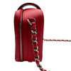 シャネル CHANEL ハーフココ カメラバッグ A98644 24番台 レッド シルバー金具 キャビアスキン レディース ショルダーバッグ