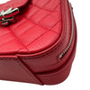 シャネル CHANEL ハーフココ カメラバッグ A98644 24番台 レッド シルバー金具 キャビアスキン レディース ショルダーバッグ