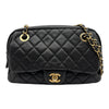 シャネル CHANEL マトラッセチェーンハンドバッグ 18番台 ブラック ゴールド金具 ラムスキン レディース ハンドバッグ